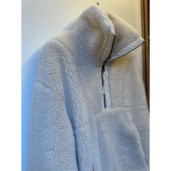 Varley Posey Sherpa Fleece Jacket in Ivory/White - Women's Size L Cozy Luxe - Picture 2 of 6